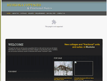 Tablet Screenshot of cottagemuskoka.ca